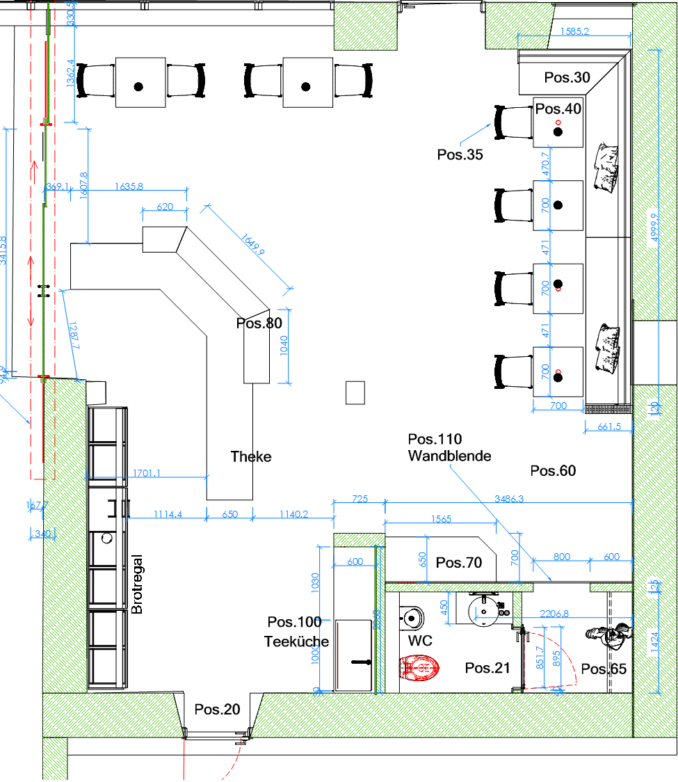 Entwurf Ladeneinteilung Entwurf